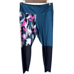 Womens Nike Dry One Luxe Training‎ Tights Athletic Pants Teal Size Large